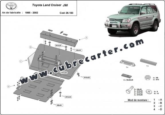 Cubre carter metalico Toyota Land Cruiser J90