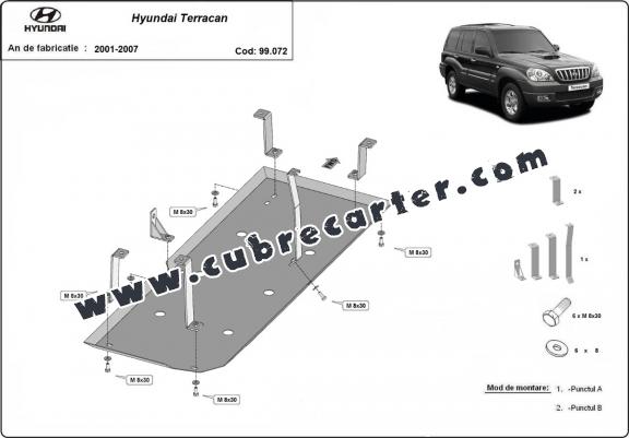 Protección del depósito de combustible Hyundai Terracan