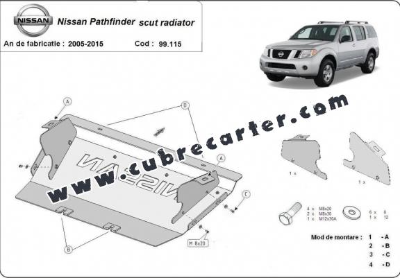 Protección del radiador Nissan Pathfinder