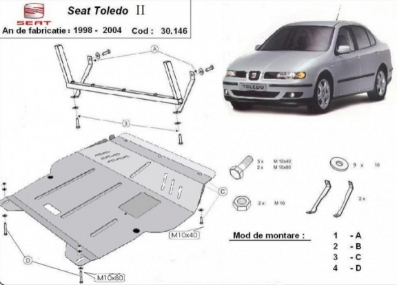 Cubre carter metalico Seat Toledo 2