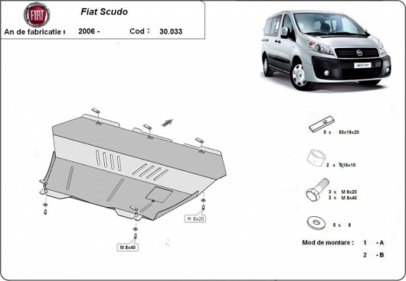 Cubre carter metalico Fiat Scudo