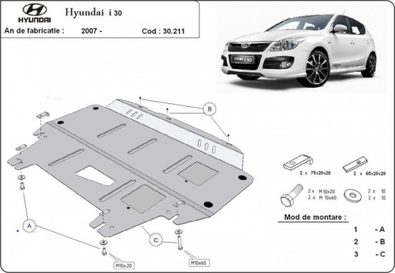 Cubre carter metalico Hyundai I30