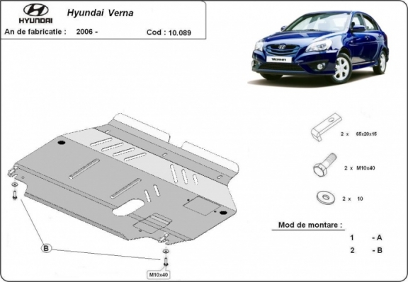 Cubre carter metalico Hyundai Verna