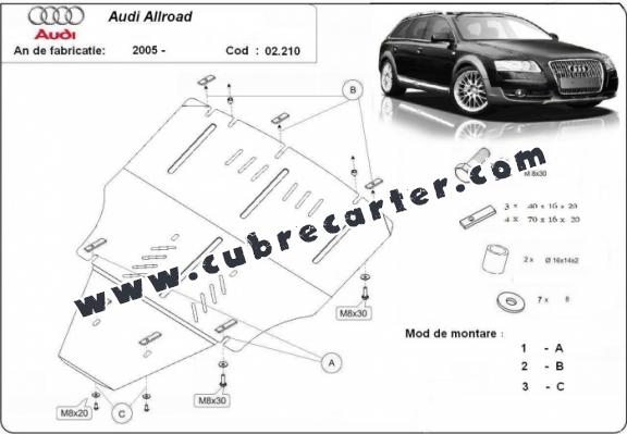 Cubre carter metalico Audi A6 Allroad 2 - no lateral