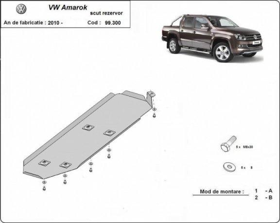 Protector del deposito de combustible Volkswagen Amarok