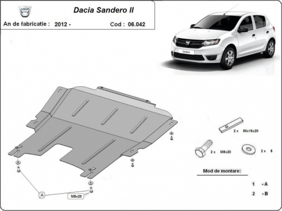 Cubre carter metalico Dacia Sandero 2