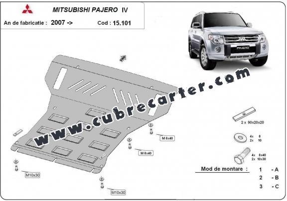 Cubre carter metalico Mitsubishi Pajero 4 (V80, V90)