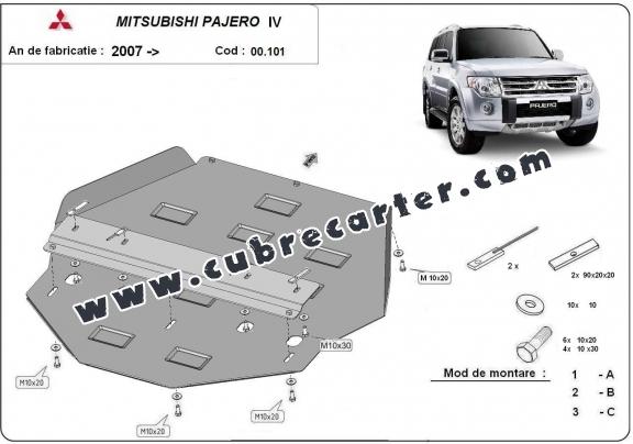 Protección del caja de cambios Mitsubishi Pajero 4 (V80, V90)