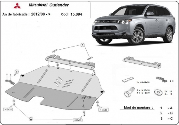 Cubre carter metalico Mitsubishi Outlander