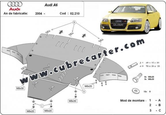 Cubre carter metalico Audi A6 con solapas laterales