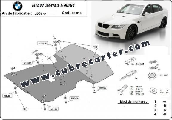 Cubre carter metalico BMW Seria 3 E90/91