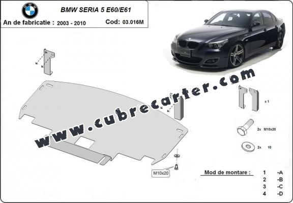 Cubre carter metalico BMW Seria 5 E60/E61 parachoques delantero estándar M