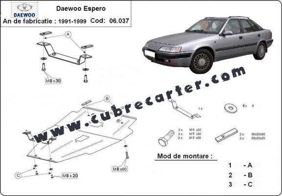 Cubre carter metalico Daewoo Espero