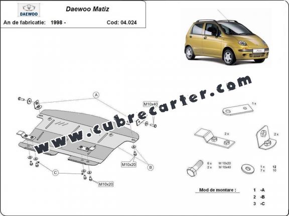 Cubre carter metalico Daewoo Matiz