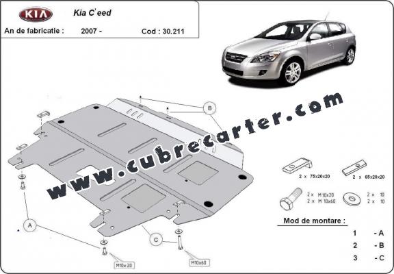 Cubre carter metalico Kia Ceed