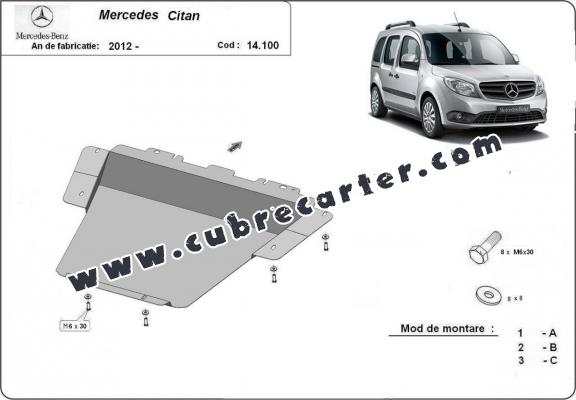 Cubre carter metalico Mercedes Citan