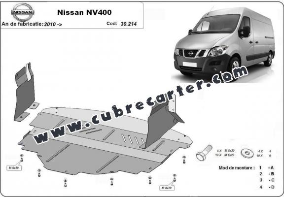 Cubre carter metalico Nissan NV400