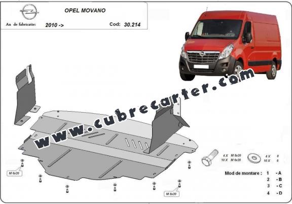 Cubre carter metalico Opel Movano B 
