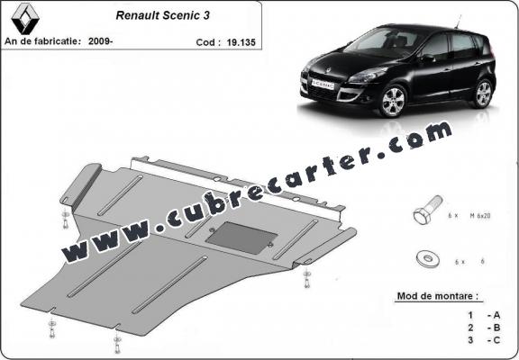 Cubre carter metalico Renault Scenic 3