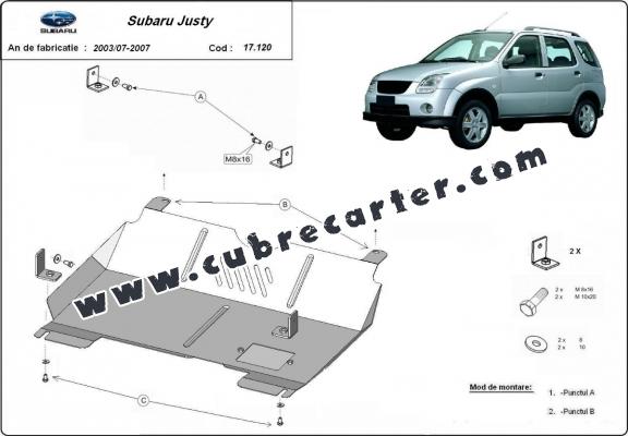 Cubre carter metalico Subaru Justy