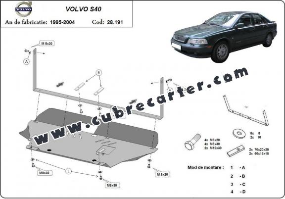 Cubre carter metalico Volvo S40