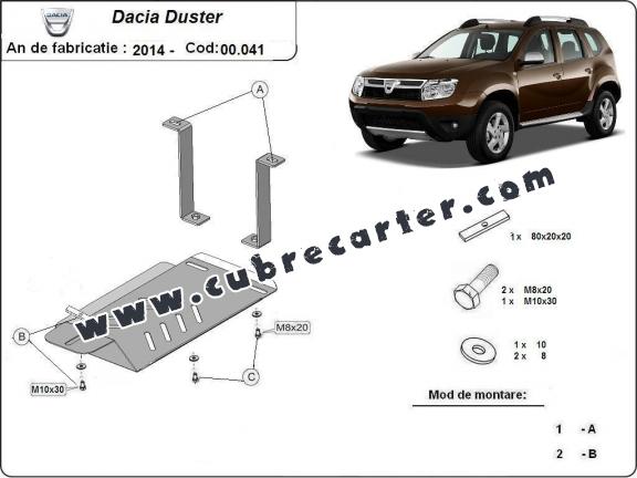Protección del diferencial trasero Dacia Duster 4x4