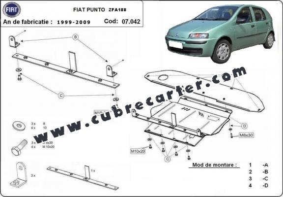 Cubre carter metalico Fiat Punto