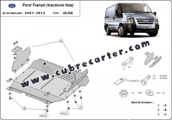 Cubre carter metalico Ford Transit - FWD