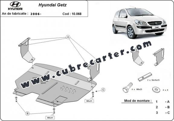 Cubre carter metalico Hyundai Getz