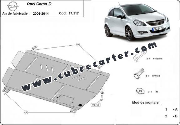 Cubre carter metalico Opel Corsa D