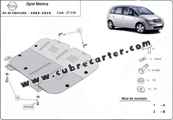 Cubre carter metalico Opel Meriva