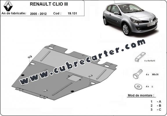 Cubre carter metalico Renault Clio 3