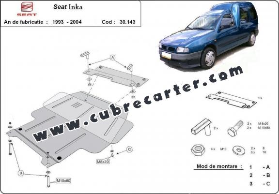 Cubre carter metalico Seat Inca