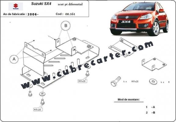 Protección del diferencial Suzuki SX 4