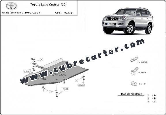 Protección del caja de cambios Toyota Land Cruiser J120