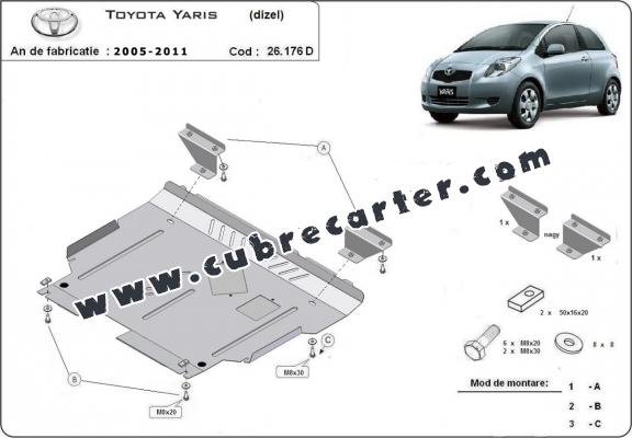 Cubre carter metalico Toyota Yaris - diesel