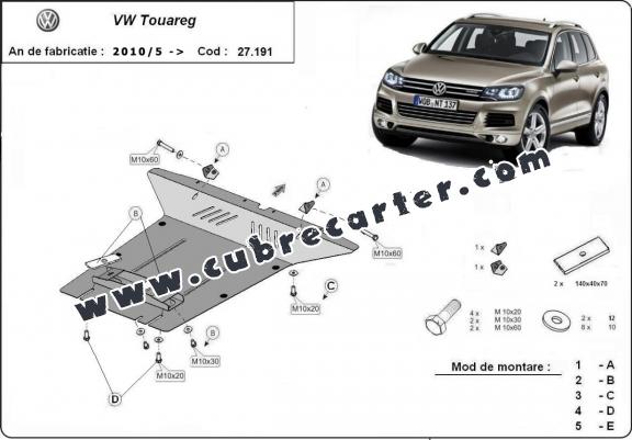 Cubre carter metalico VW Touareg