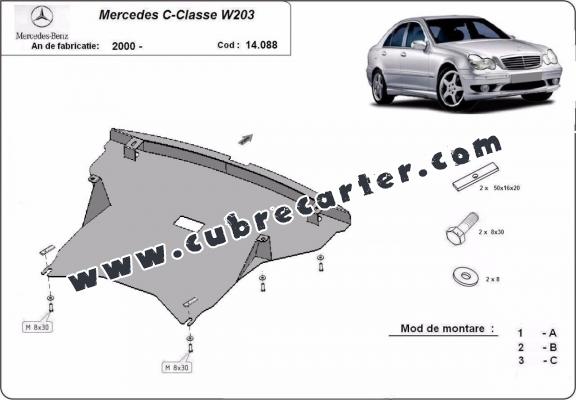 Cubre carter metalico Mercedes C-classe W203