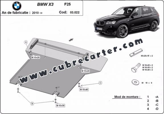Cubre carter metalico BMW X3 - F25