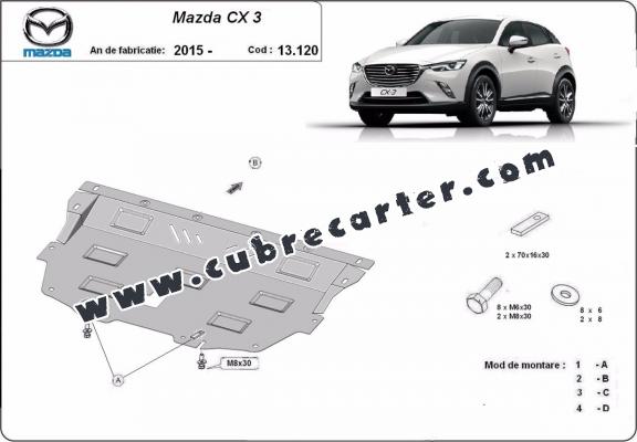 Cubre carter metalico Mazda CX3