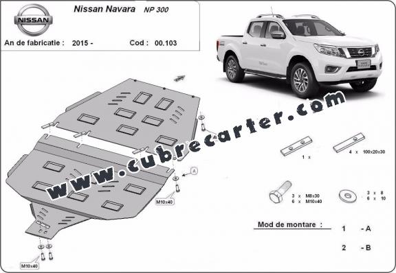Protección del caja de cambios Nissan Navara NP300 - D23