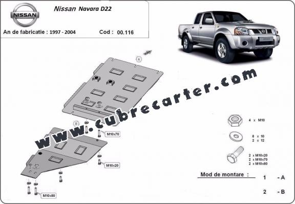 Protección del caja de cambios Nissan Navara D22