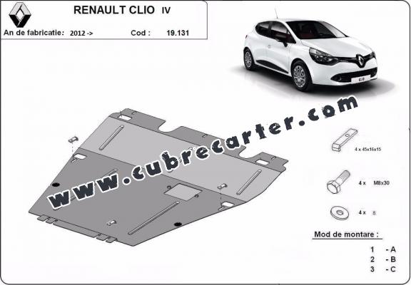 Cubre carter metalico Renault Clio 4