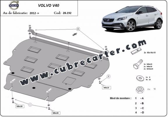 Cubre carter metalico Volvo V40