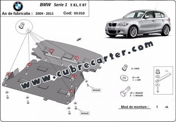 Cubre carter metalico BMW Seria 1 E81;E87