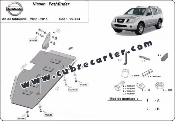 Protección del depósito de combustible Nissan Pathfinder R51