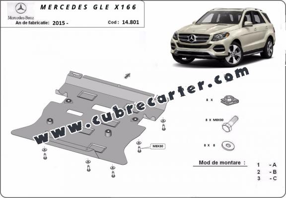 Cubre carter metalico Mercedes GL X166