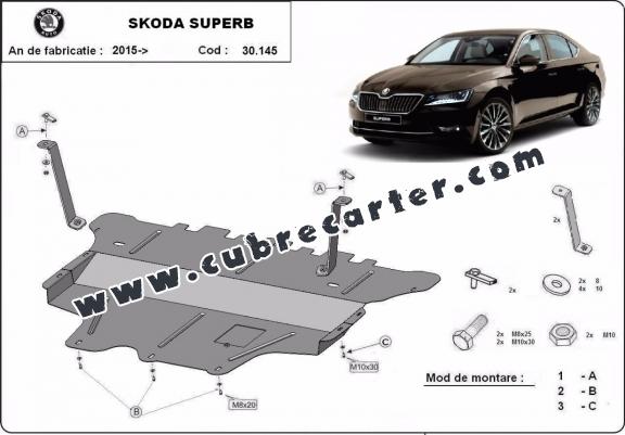 Cubre carter metalico Skoda Superb - caja de cambios manual