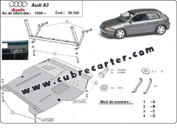 Cubre carter metalico Audi A3