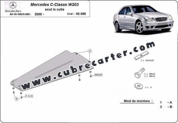 Protección del caja de cambios Mercedes C-Clasee W203